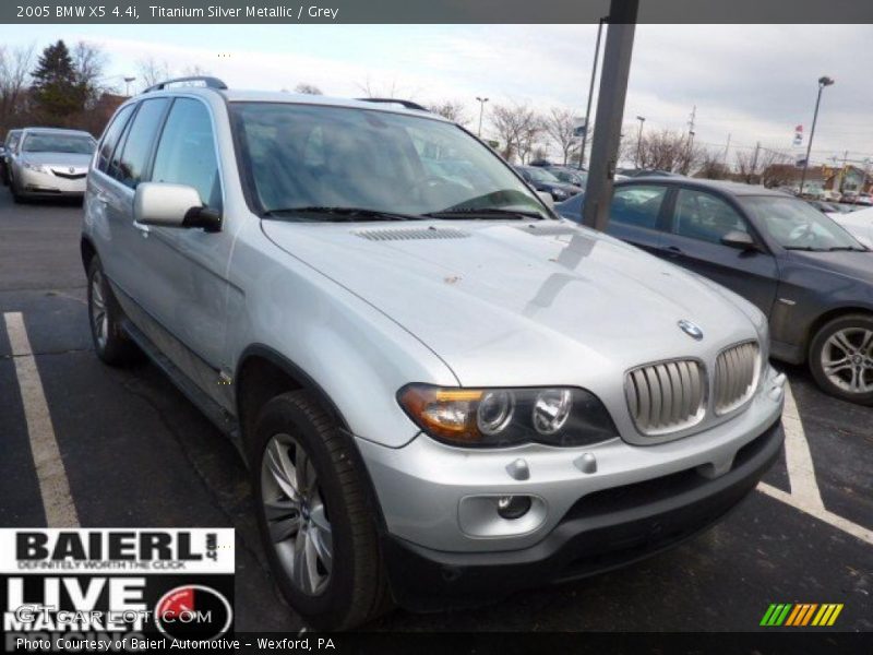 Titanium Silver Metallic / Grey 2005 BMW X5 4.4i