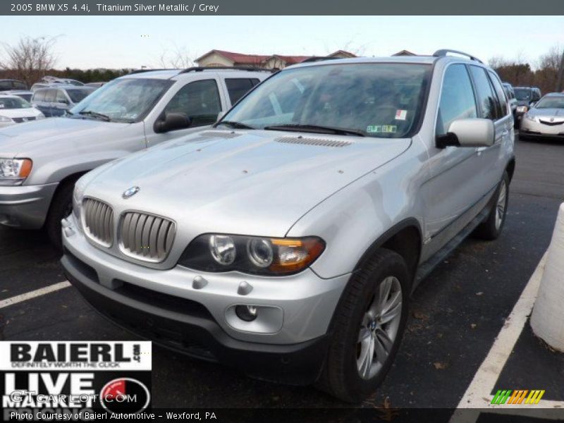 Titanium Silver Metallic / Grey 2005 BMW X5 4.4i