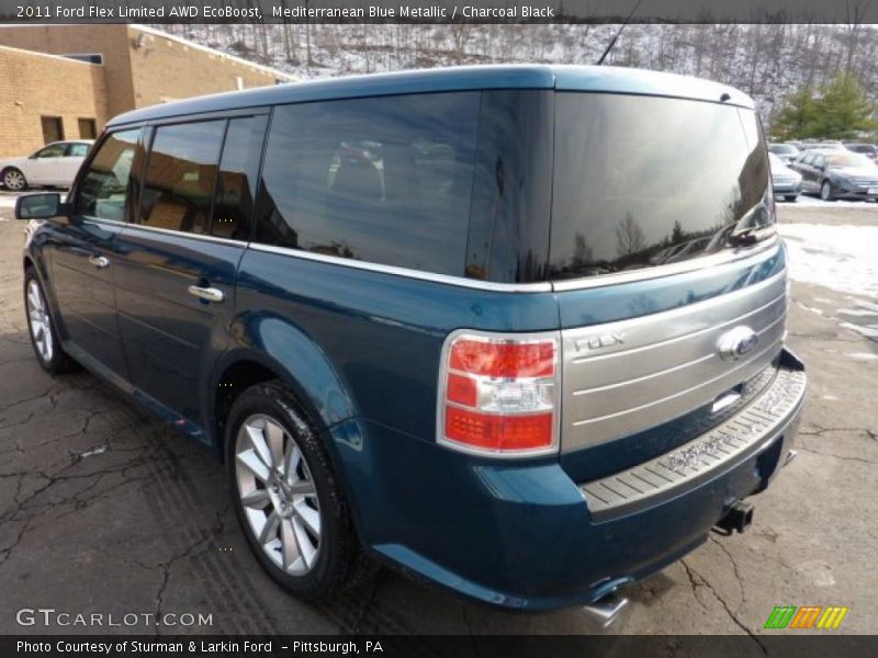 Mediterranean Blue Metallic / Charcoal Black 2011 Ford Flex Limited AWD EcoBoost
