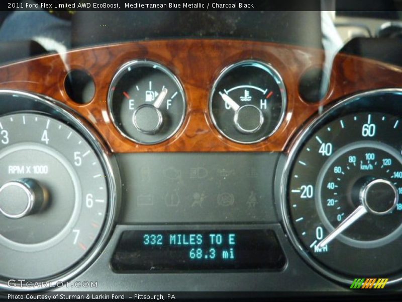 Mediterranean Blue Metallic / Charcoal Black 2011 Ford Flex Limited AWD EcoBoost