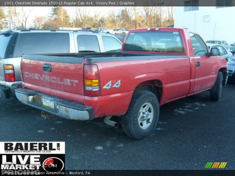 Victory Red / Graphite 2001 Chevrolet Silverado 1500 LS Regular Cab 4x4