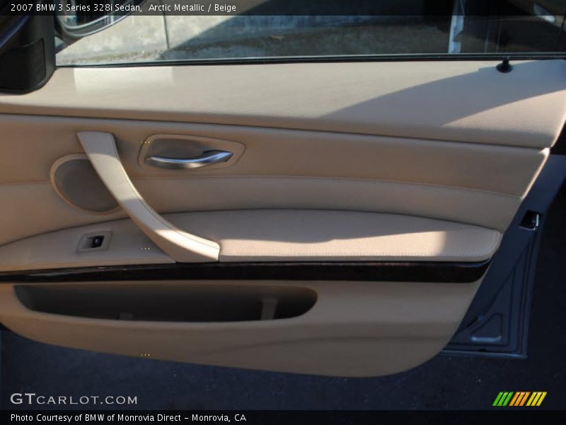 Arctic Metallic / Beige 2007 BMW 3 Series 328i Sedan