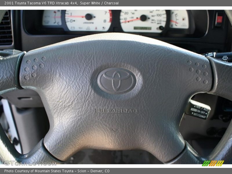 Super White / Charcoal 2001 Toyota Tacoma V6 TRD Xtracab 4x4