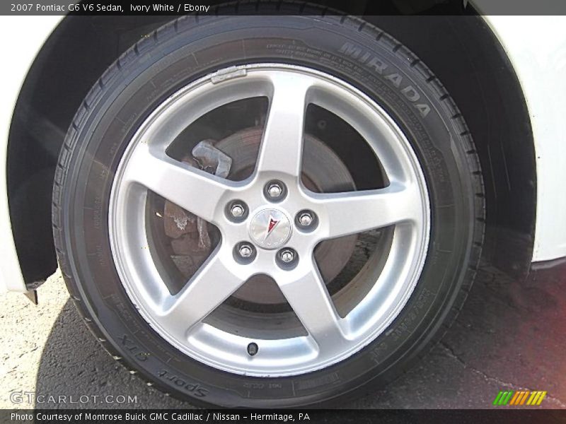 Ivory White / Ebony 2007 Pontiac G6 V6 Sedan