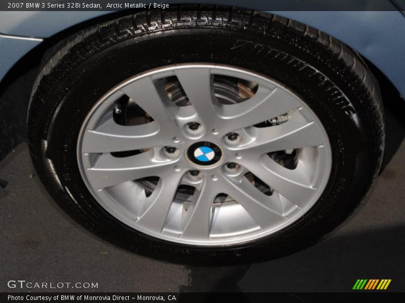 Arctic Metallic / Beige 2007 BMW 3 Series 328i Sedan
