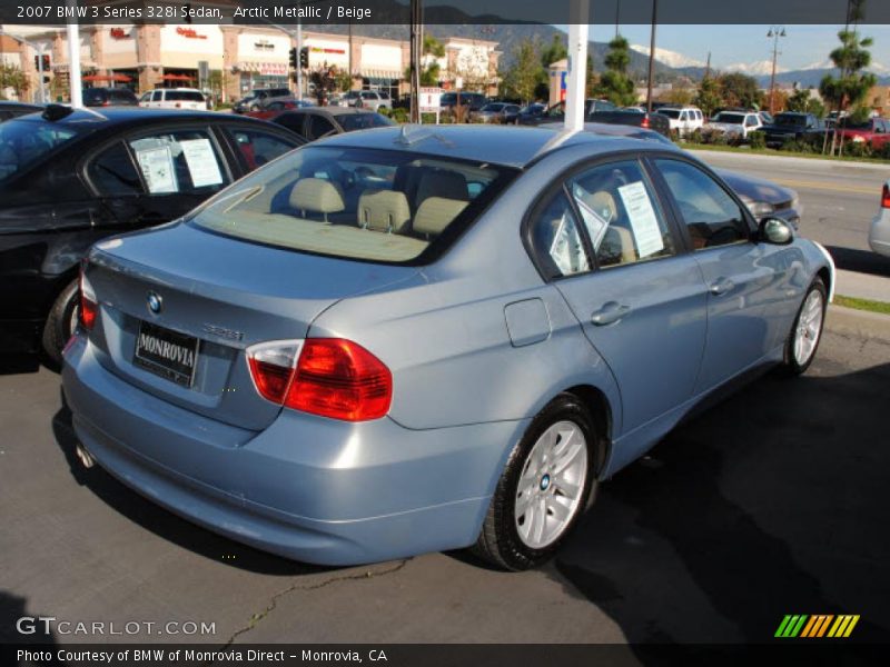 Arctic Metallic / Beige 2007 BMW 3 Series 328i Sedan