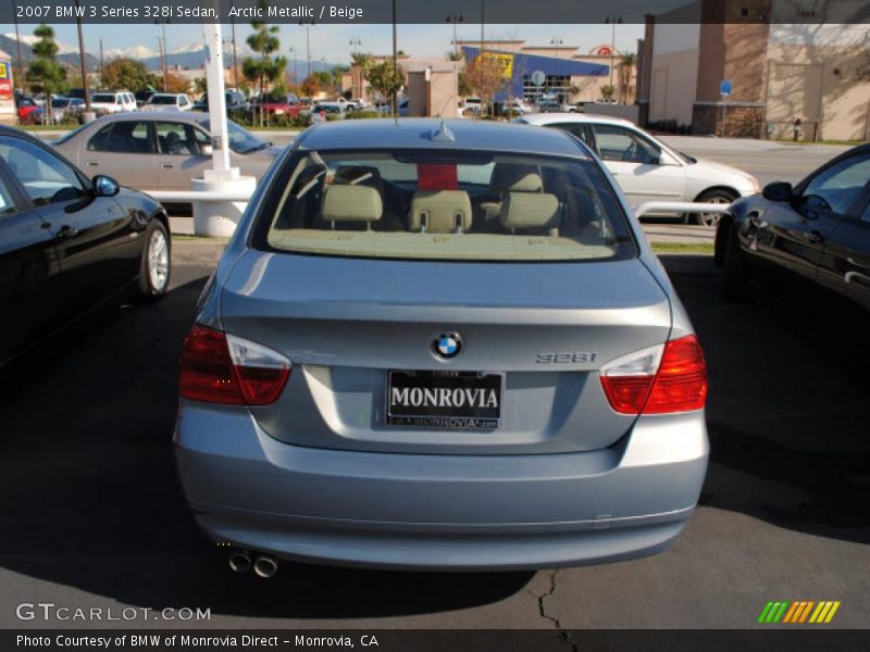 Arctic Metallic / Beige 2007 BMW 3 Series 328i Sedan