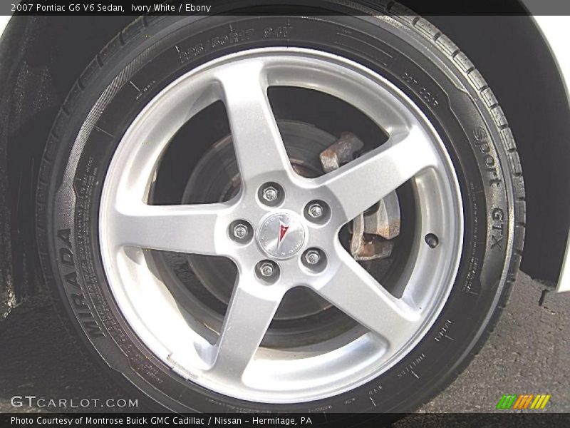 Ivory White / Ebony 2007 Pontiac G6 V6 Sedan