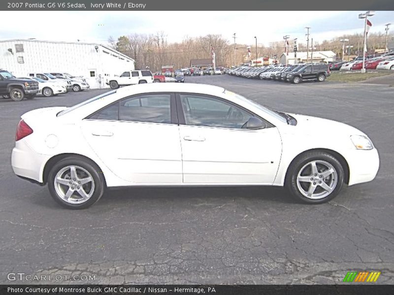 Ivory White / Ebony 2007 Pontiac G6 V6 Sedan