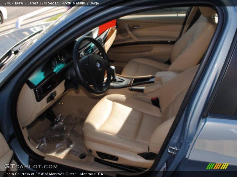 Arctic Metallic / Beige 2007 BMW 3 Series 328i Sedan