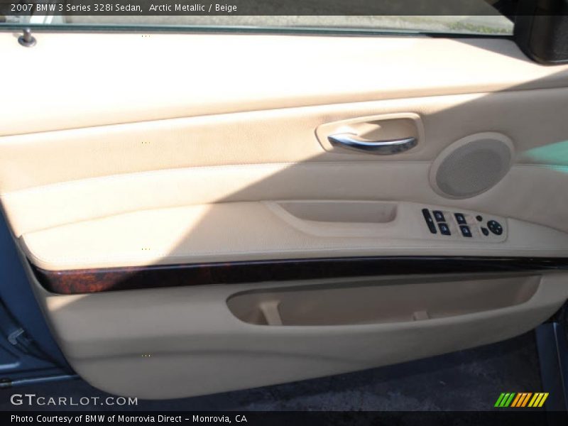 Arctic Metallic / Beige 2007 BMW 3 Series 328i Sedan