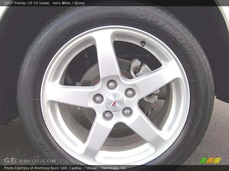 Ivory White / Ebony 2007 Pontiac G6 V6 Sedan