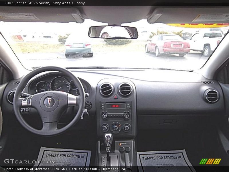 Ivory White / Ebony 2007 Pontiac G6 V6 Sedan