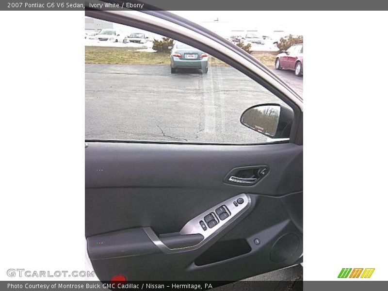 Ivory White / Ebony 2007 Pontiac G6 V6 Sedan