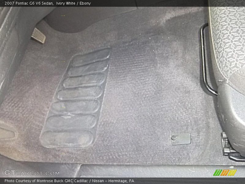 Ivory White / Ebony 2007 Pontiac G6 V6 Sedan