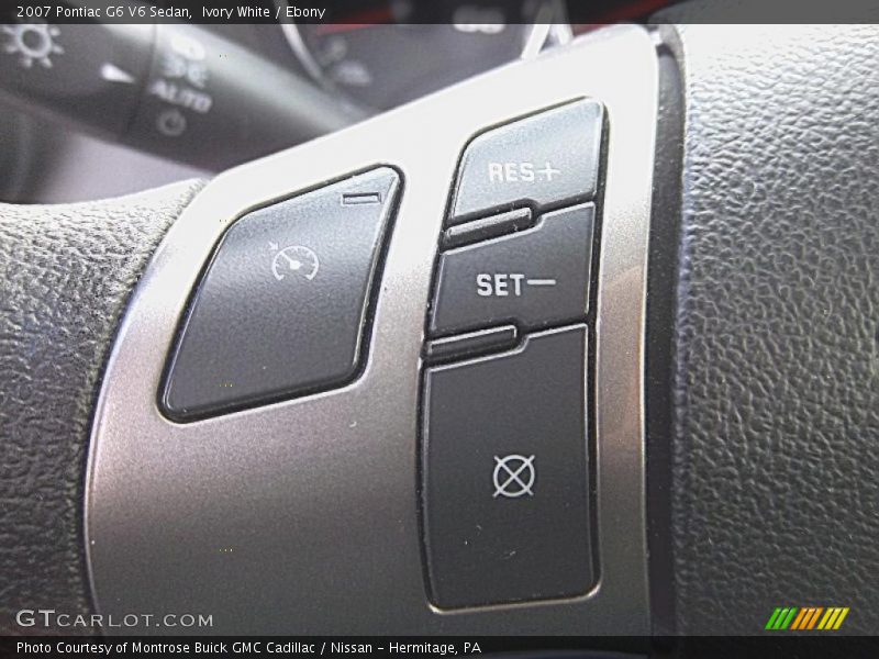 Ivory White / Ebony 2007 Pontiac G6 V6 Sedan