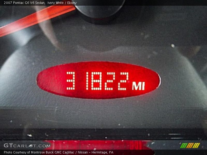 Ivory White / Ebony 2007 Pontiac G6 V6 Sedan