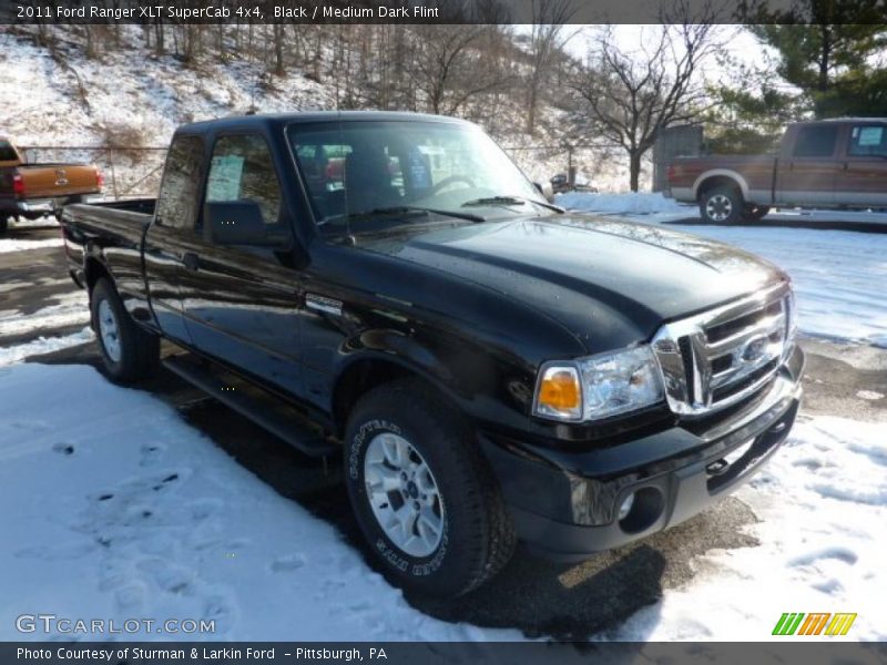 Black / Medium Dark Flint 2011 Ford Ranger XLT SuperCab 4x4