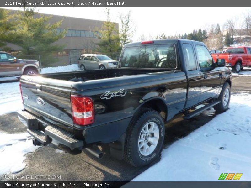 Black / Medium Dark Flint 2011 Ford Ranger XLT SuperCab 4x4