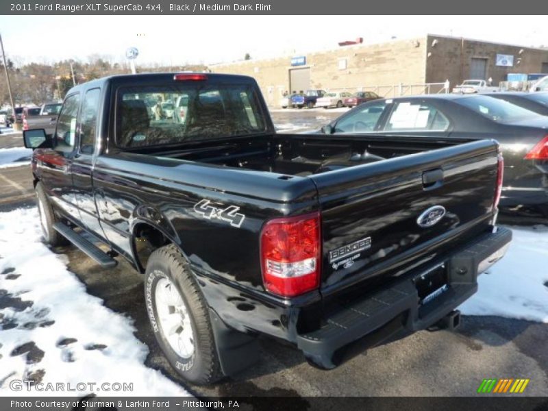 Black / Medium Dark Flint 2011 Ford Ranger XLT SuperCab 4x4