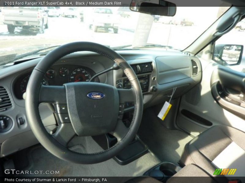 Black / Medium Dark Flint 2011 Ford Ranger XLT SuperCab 4x4