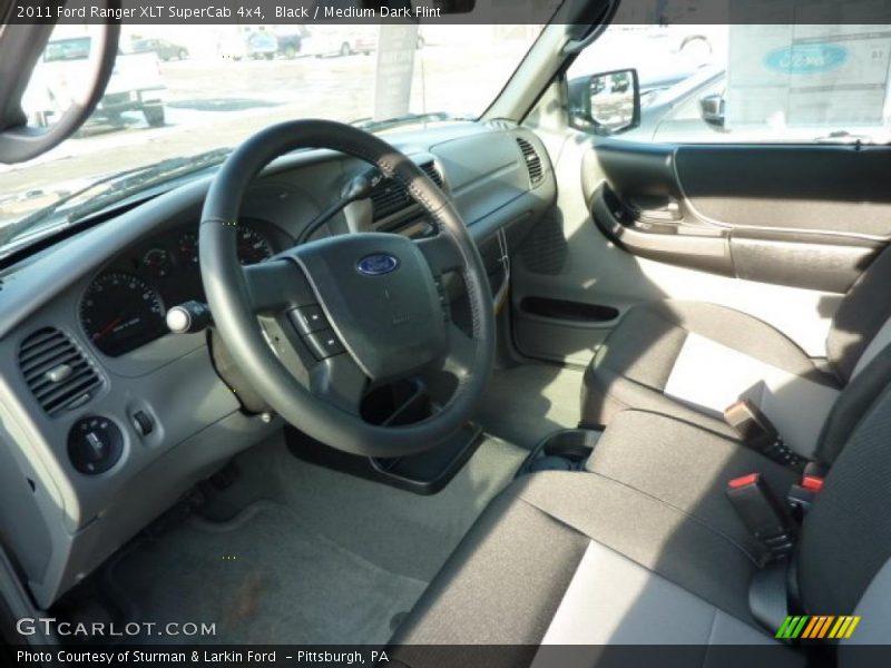 Black / Medium Dark Flint 2011 Ford Ranger XLT SuperCab 4x4