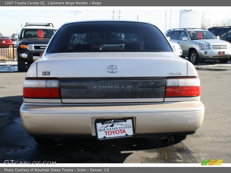 Cashmere Beige Metallic / Beige 1997 Toyota Corolla CE