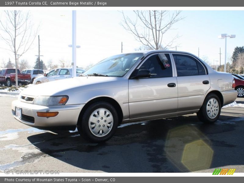 Cashmere Beige Metallic / Beige 1997 Toyota Corolla CE