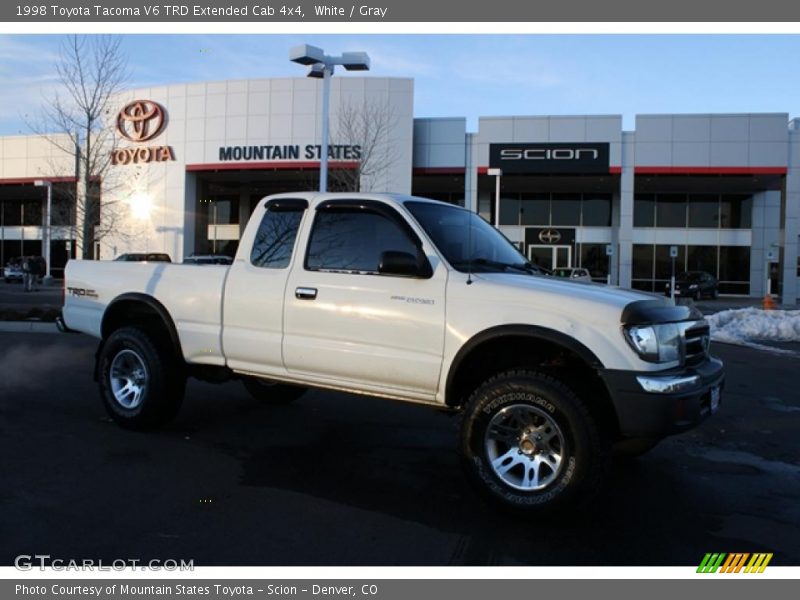 White / Gray 1998 Toyota Tacoma V6 TRD Extended Cab 4x4