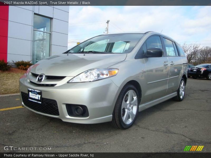 True Silver Metallic / Black 2007 Mazda MAZDA5 Sport