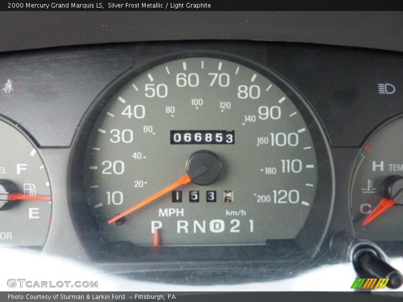 Silver Frost Metallic / Light Graphite 2000 Mercury Grand Marquis LS