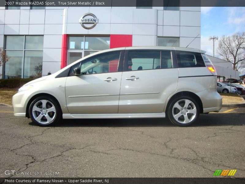 True Silver Metallic / Black 2007 Mazda MAZDA5 Sport