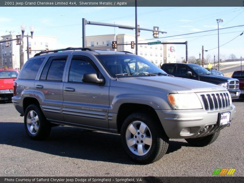 Silverstone Metallic / Agate 2001 Jeep Grand Cherokee Limited 4x4