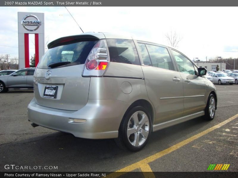True Silver Metallic / Black 2007 Mazda MAZDA5 Sport