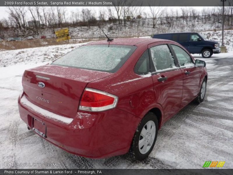 Sangria Red Metallic / Medium Stone 2009 Ford Focus S Sedan