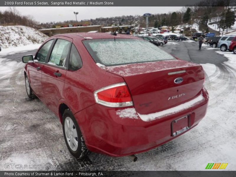 Sangria Red Metallic / Medium Stone 2009 Ford Focus S Sedan