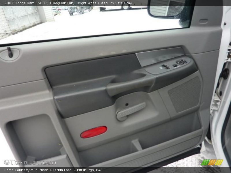 Bright White / Medium Slate Gray 2007 Dodge Ram 1500 SLT Regular Cab