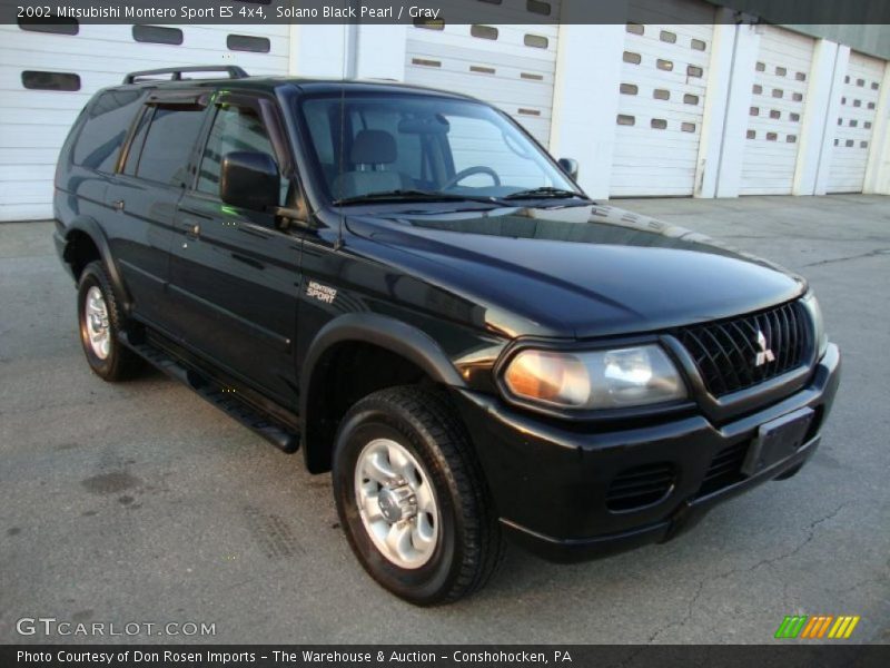 Solano Black Pearl / Gray 2002 Mitsubishi Montero Sport ES 4x4