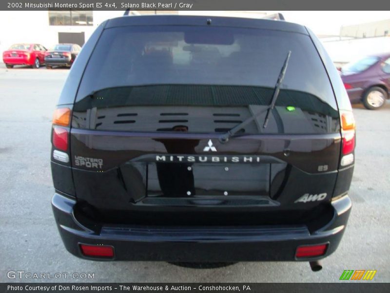 Solano Black Pearl / Gray 2002 Mitsubishi Montero Sport ES 4x4