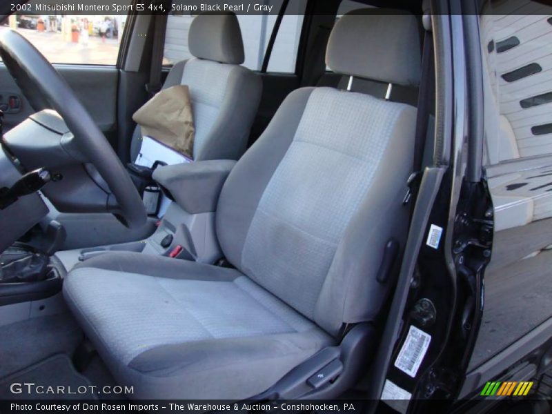 Solano Black Pearl / Gray 2002 Mitsubishi Montero Sport ES 4x4