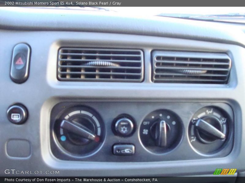 Solano Black Pearl / Gray 2002 Mitsubishi Montero Sport ES 4x4
