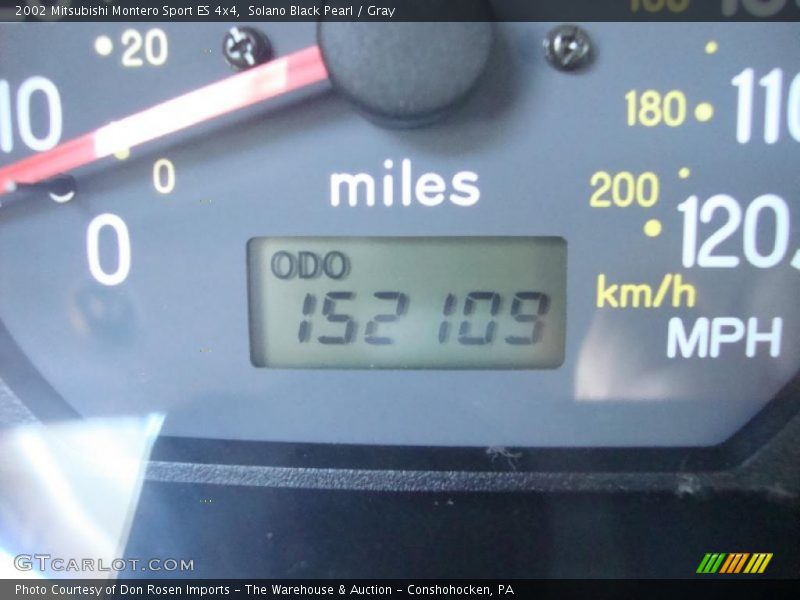 Solano Black Pearl / Gray 2002 Mitsubishi Montero Sport ES 4x4