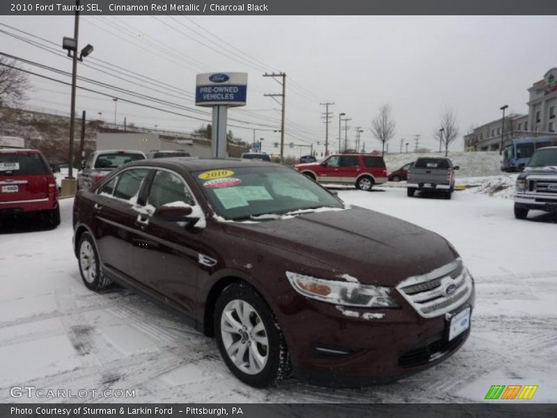 Cinnamon Red Metallic / Charcoal Black 2010 Ford Taurus SEL