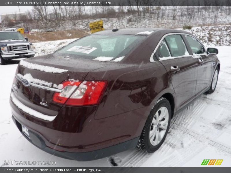 Cinnamon Red Metallic / Charcoal Black 2010 Ford Taurus SEL