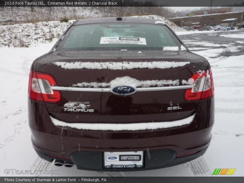 Cinnamon Red Metallic / Charcoal Black 2010 Ford Taurus SEL