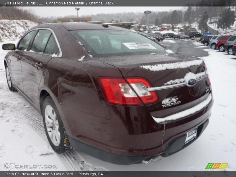 Cinnamon Red Metallic / Charcoal Black 2010 Ford Taurus SEL
