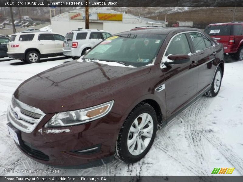 Cinnamon Red Metallic / Charcoal Black 2010 Ford Taurus SEL