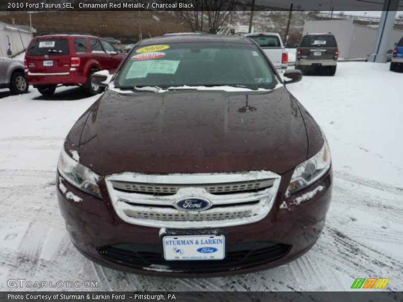 Cinnamon Red Metallic / Charcoal Black 2010 Ford Taurus SEL