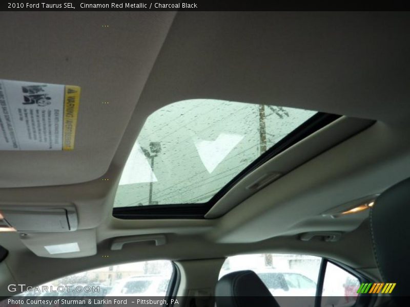 Cinnamon Red Metallic / Charcoal Black 2010 Ford Taurus SEL