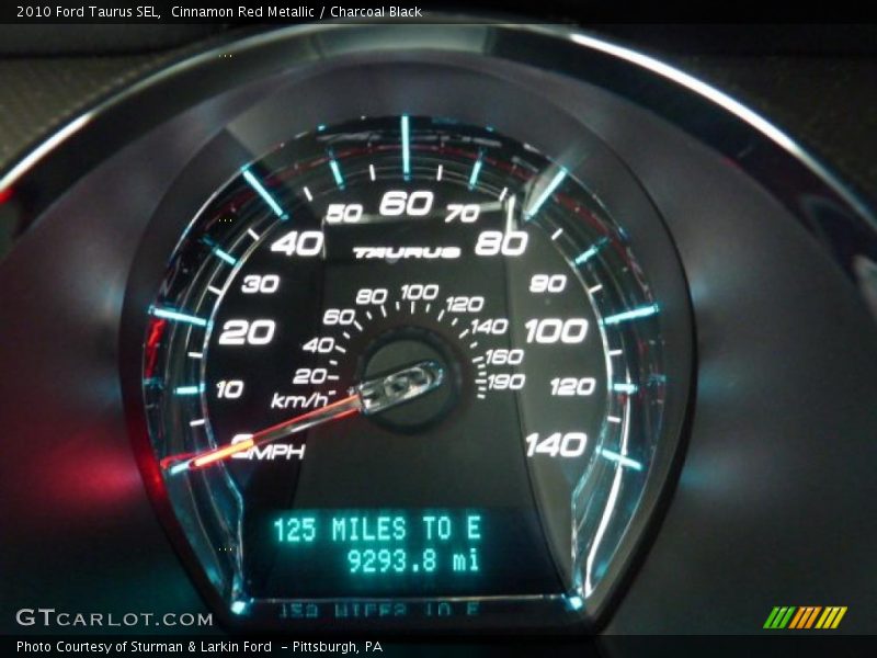 Cinnamon Red Metallic / Charcoal Black 2010 Ford Taurus SEL